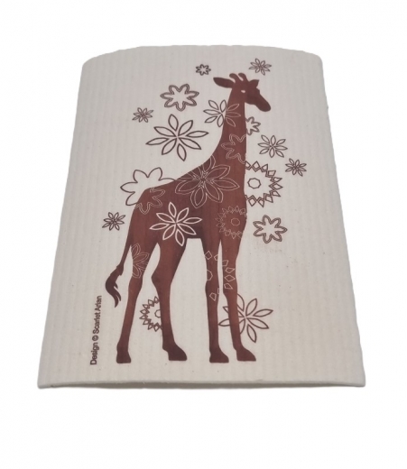 Schwammtuch trocken 150x220mm 1x Stück -Giraffe-