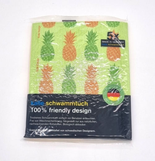 Designer-Schwammtuch (1x Pack mit 5 Stk.) -Ananas-ABVERKAUF!